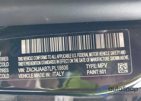 2020 Jeep Renegade Sport Fwd из США, поврежденный, VIN ZACNJAAB7LPL18606